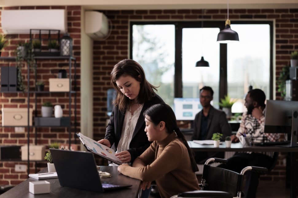 diverse-team-of-women-analyzing-documents